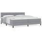 Preview: Boxspringbett mit Matratze Hellgrau 200x200 cm Stoff