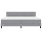 Preview: Boxspringbett mit Matratze Hellgrau 200x200 cm Stoff