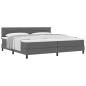 Preview: Boxspringbett mit Matratze Dunkelgrau 200x200 cm Stoff