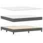 Preview: Boxspringbett mit Matratze Dunkelgrau 200x200 cm Stoff