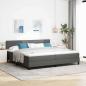Preview: Boxspringbett mit Matratze Dunkelgrau 200x200 cm Stoff