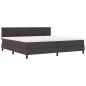Preview: Boxspringbett mit Matratze Dunkelbraun 200x200 cm Stoff