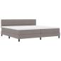 Preview: Boxspringbett mit Matratze Taupe 200x200 cm Stoff