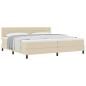 Preview: Boxspringbett mit Matratze Creme 200x200 cm Stoff