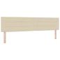 Preview: Boxspringbett mit Matratze Creme 200x200 cm Stoff