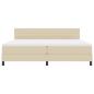 Preview: Boxspringbett mit Matratze Creme 200x200 cm Stoff