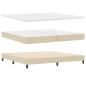 Preview: Boxspringbett mit Matratze Creme 200x200 cm Stoff
