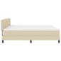 Preview: Boxspringbett mit Matratze Creme 200x200 cm Stoff