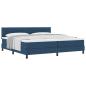 Preview: Boxspringbett mit Matratze Blau 200x200 cm Stoff