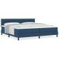 Preview: Boxspringbett mit Matratze Blau 200x200 cm Stoff