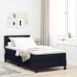 Preview: ARDEBO.de - Boxspringbett mit Matratze Schwarz 90x190 cm Stoff