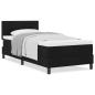 Preview: Boxspringbett mit Matratze Schwarz 90x190 cm Stoff