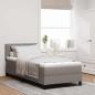 Preview: ARDEBO.de - Boxspringbett mit Matratze Taupe 90x190 cm Stoff