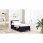 Preview: Boxspringbett mit Matratze Schwarz 90x200 cm Stoff