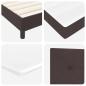 Preview: Boxspringbett mit Matratze Dunkelbraun 90x200 cm Stoff