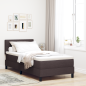 Preview: Boxspringbett mit Matratze Dunkelbraun 90x200 cm Stoff