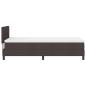 Preview: Boxspringbett mit Matratze Dunkelbraun 90x200 cm Stoff