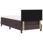 Preview: Boxspringbett mit Matratze Dunkelbraun 90x200 cm Stoff