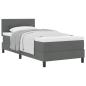 Preview: Boxspringbett mit Matratze Dunkelgrau 100x200 cm Stoff