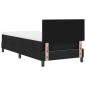 Preview: Boxspringbett mit Matratze Schwarz 100x200 cm Stoff