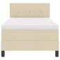 Preview: Boxspringbett mit Matratze Creme 100x200 cm Stoff