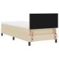 Preview: Boxspringbett mit Matratze Creme 100x200 cm Stoff