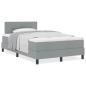 Preview: Boxspringbett mit Matratze Hellgrau 120x190 cm Stoff