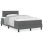 Preview: Boxspringbett mit Matratze Dunkelgrau 120x190 cm Stoff