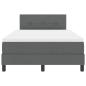 Preview: Boxspringbett mit Matratze Dunkelgrau 120x190 cm Stoff