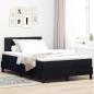 Preview: ARDEBO.de - Boxspringbett mit Matratze Schwarz 120x200 cm Stoff
