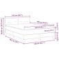Preview: Boxspringbett mit Matratze Schwarz 140x190 cm Stoff