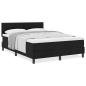 Preview: Boxspringbett mit Matratze Schwarz 140x190 cm Stoff