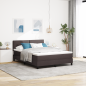 Preview: Boxspringbett mit Matratze Dunkelbraun 140x190 cm Stoff