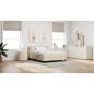 Preview: Boxspringbett mit Matratze Creme 140x190 cm Stoff