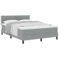 Preview: Boxspringbett mit Matratze Hellgrau 140x200 cm Stoff