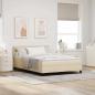 Preview: Boxspringbett mit Matratze Creme 140x200 cm Stoff