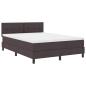 Preview: Boxspringbett mit Matratze Dunkelbraun 160x200 cm Stoff