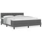 Preview: Boxspringbett mit Matratze Dunkelgrau 180x200 cm Stoff
