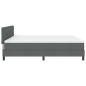 Preview: Boxspringbett mit Matratze Dunkelgrau 180x200 cm Stoff