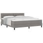 Preview: ARDEBO.de - Boxspringbett mit Matratze Taupe 180x200 cm Stoff