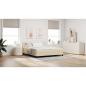 Preview: Boxspringbett mit Matratze Creme 180x200 cm Stoff
