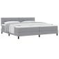 Preview: Boxspringbett mit Matratze Hellgrau 200x200 cm Stoff