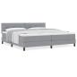 Preview: Boxspringbett mit Matratze Hellgrau 200x200 cm Stoff