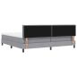 Preview: Boxspringbett mit Matratze Hellgrau 200x200 cm Stoff