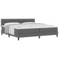 Preview: Boxspringbett mit Matratze Dunkelgrau 200x200 cm Stoff