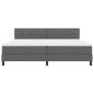 Preview: Boxspringbett mit Matratze Dunkelgrau 200x200 cm Stoff