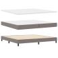 Preview: ARDEBO.de - Boxspringbett mit Matratze Taupe 200x200 cm Stoff