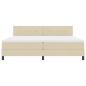 Preview: Boxspringbett mit Matratze Creme 200x200 cm Stoff