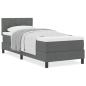 Preview: Boxspringbett mit Matratze Dunkelgrau 80x200 cm Stoff