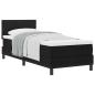 Preview: Boxspringbett mit Matratze Schwarz 80x200 cm Stoff